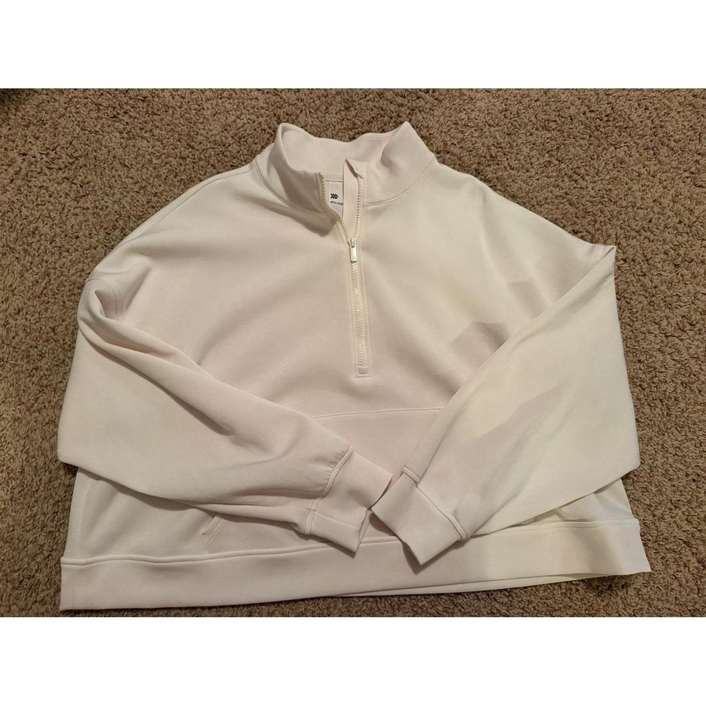 All in Motion women's XXL white crop long sleeve sweater